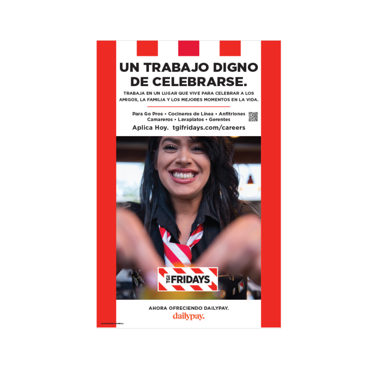 Spanish Recruitment AFrame Poster (Job Worthy / Bartender)